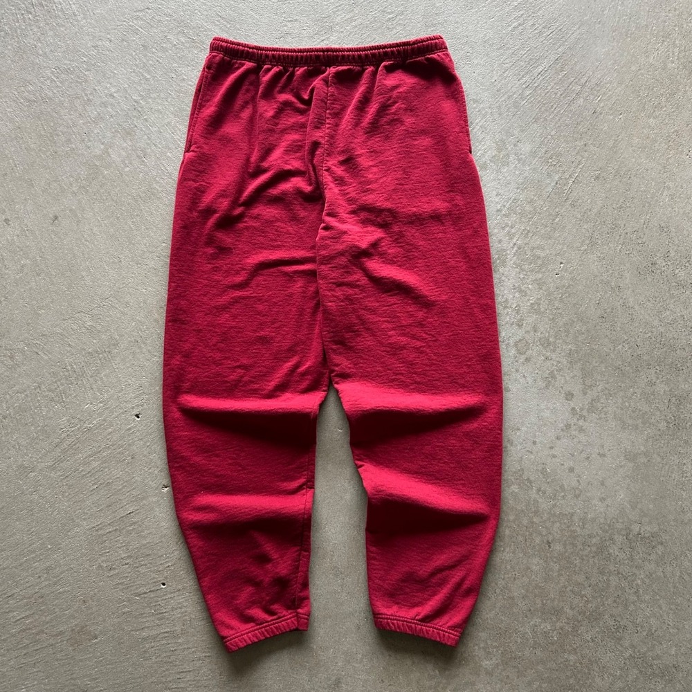 Vintage 90s Fruit Of The Loom Sweatpants Size Large Red Blank Casual Cotton